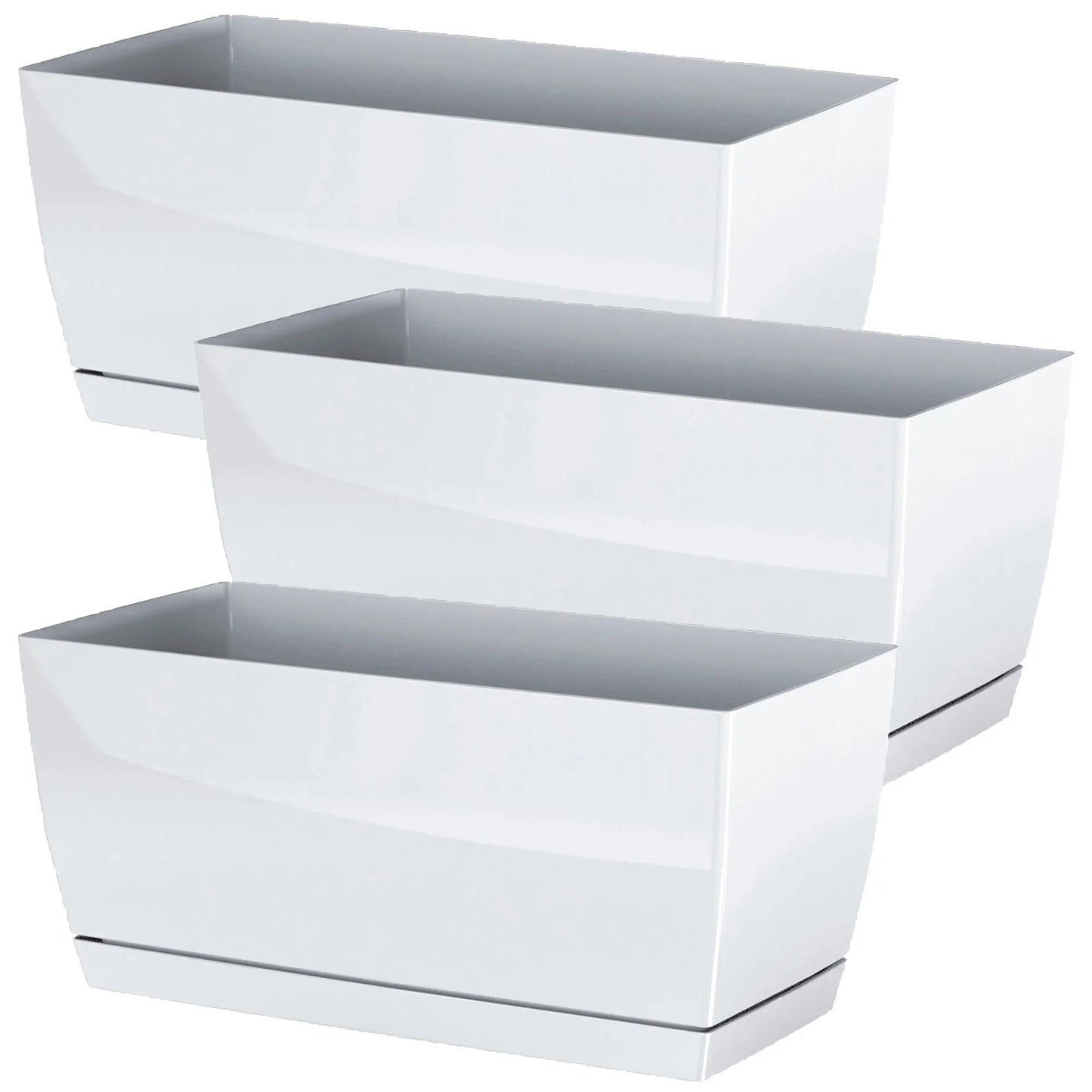 Conjunto de 3 vasos branco WELLHOME 29 x 14.2 x 13.6cm
