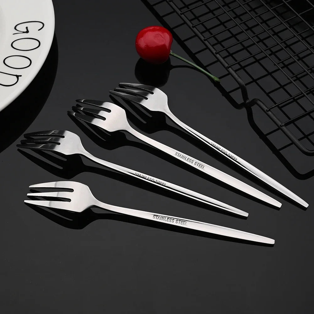 20-Piece Luxury Stainless Steel Flatware Set Hotel-Quality Dinnerware Silver Home & Kitchen Dining Utensils Perfect Gift