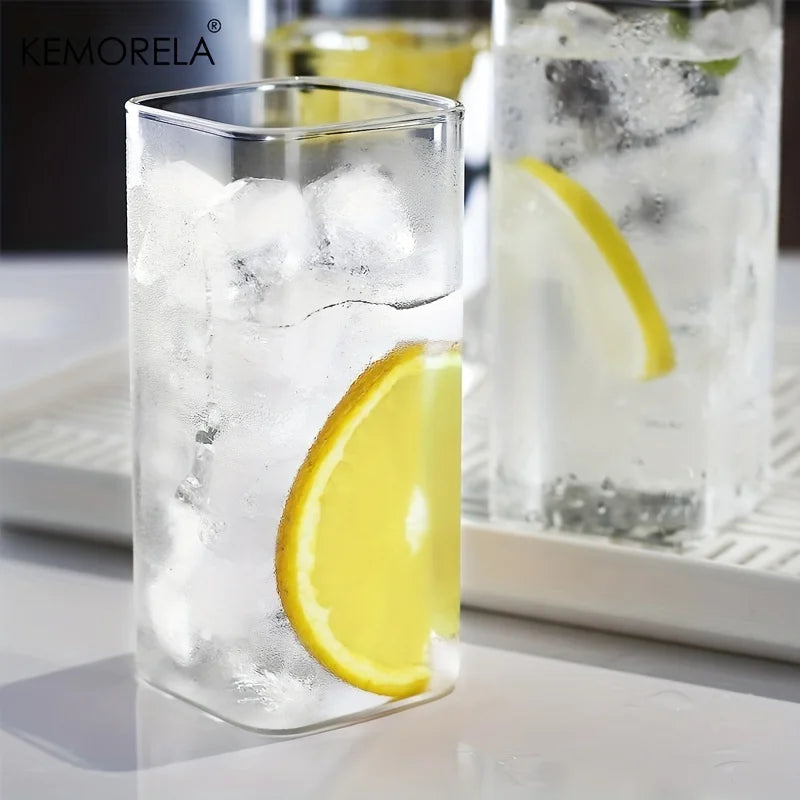 4PCS Drinking Glasses Cups 443/560ML Thin Highball Glasses Clear Tall Glass Cups For Water Juice Beer Drinks And Cocktail