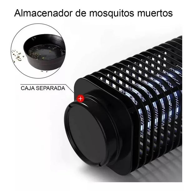 Lámpara Repelente de Mosquitos AMBE - Matamosquitos Eléctrico Recargable con Luz UV Portátil para Interiores y Exteriores 1U.