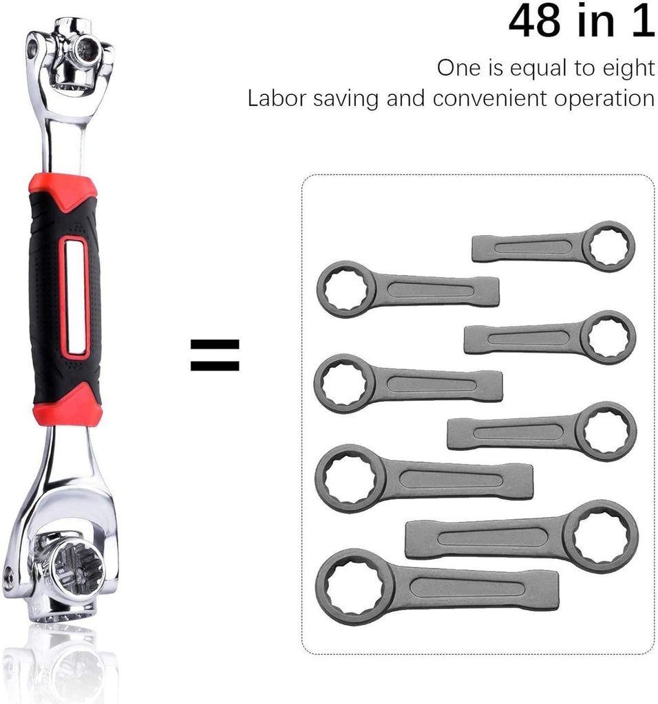 Llave Universal 48 en 1 - Herramienta Multifuncional para Reparación de Automóviles y Bricolaje