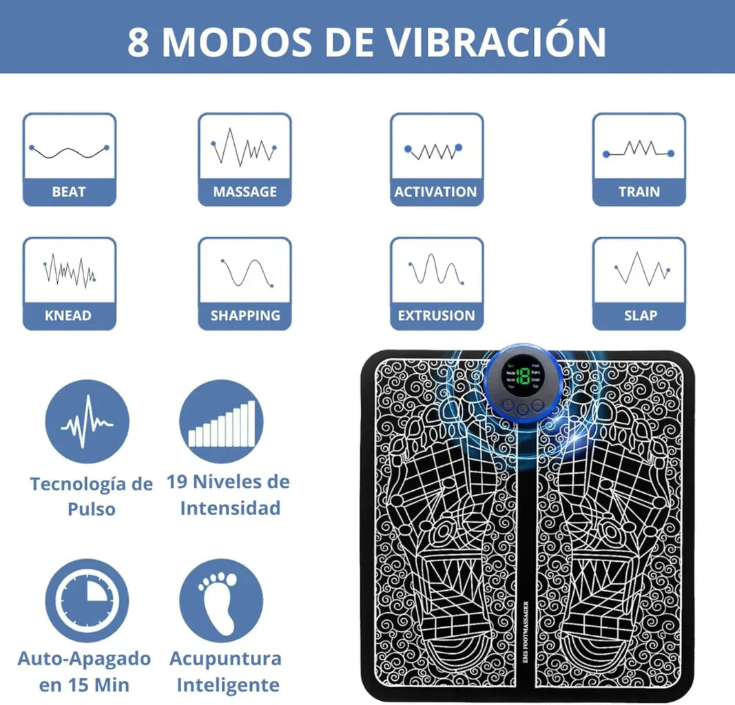 Masajeador de Pies Eléctrico EMS - Alivio Total con Estimulación Eléctrica Muscular