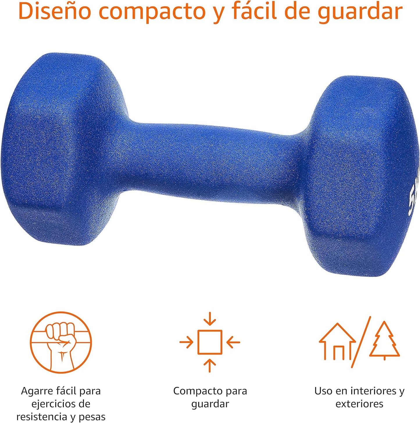 Conjunto de 2 halteres de 5Kg para treino de resistência