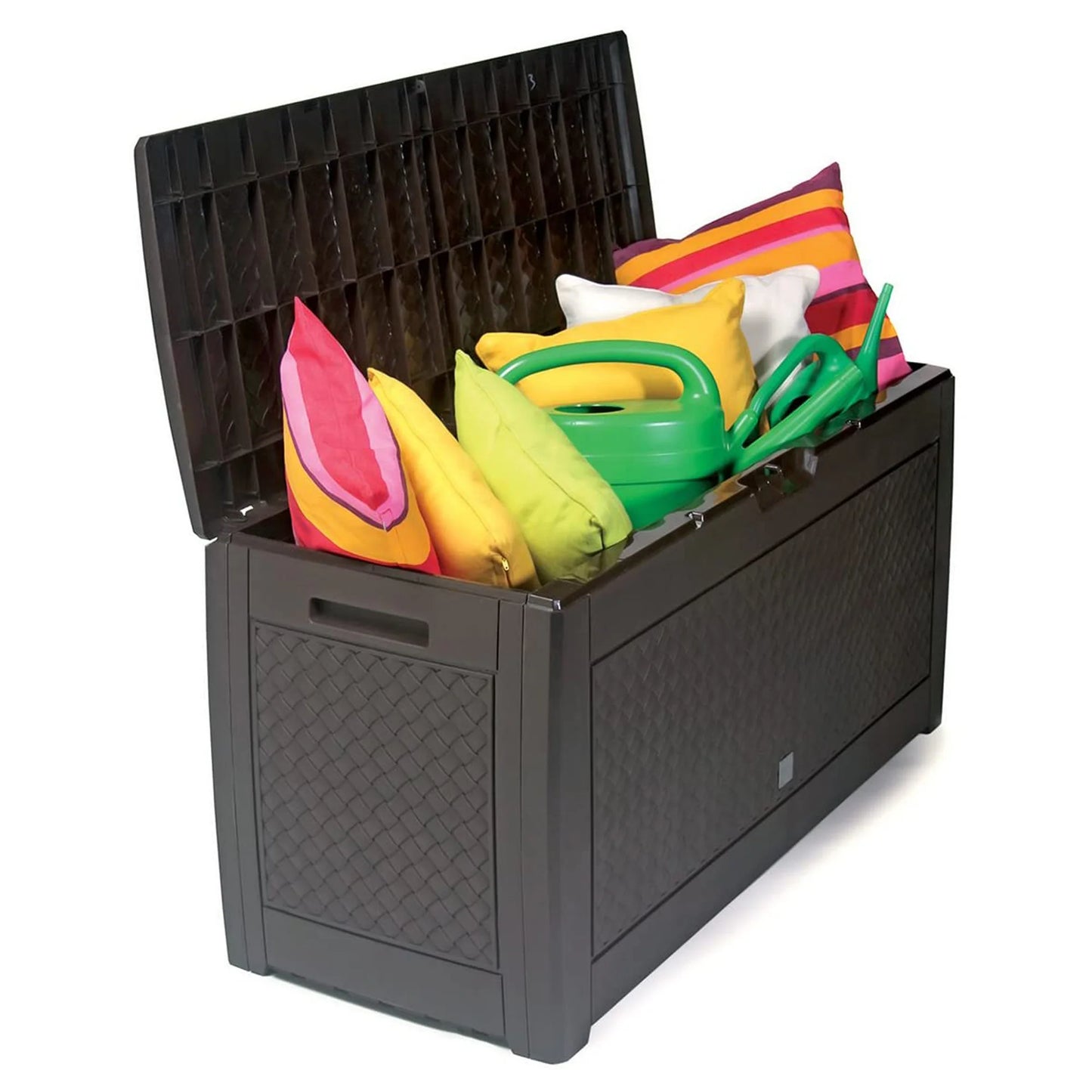 Baú de jardim Prosperplast 310l em rattan sintético