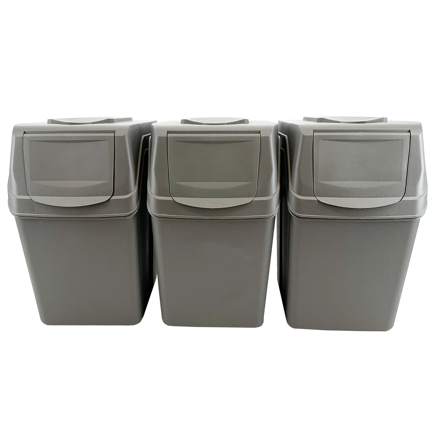 Conjunto 3 baldes de reciclagem com capacidade para 60 litros 39x23x33 cm