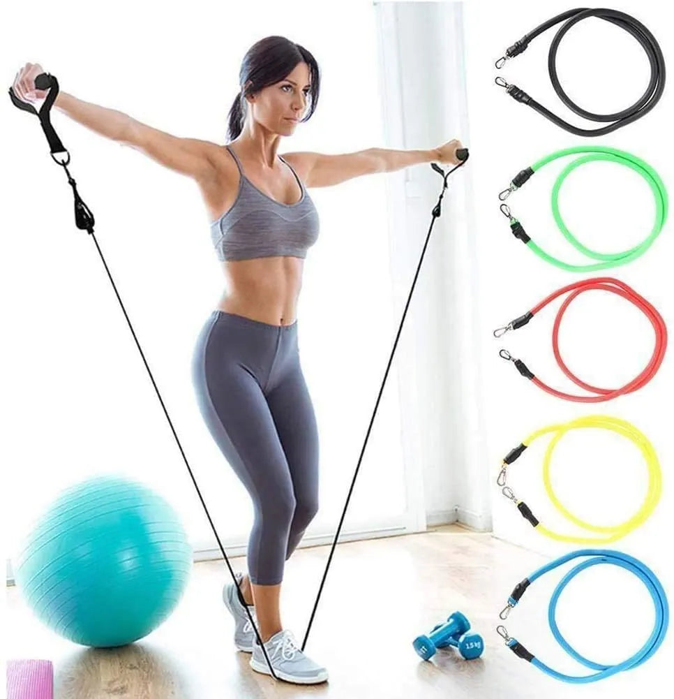 Bandas elásticas para pilates, yoga, crossfit e ginásio 11 peças