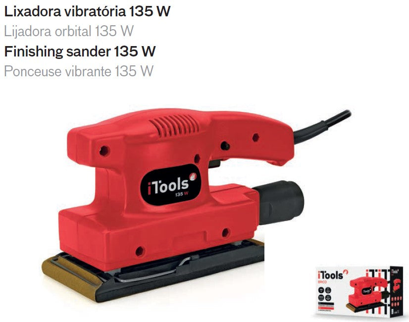 Lixadora vibratória 135W 8000 Oscilações/min