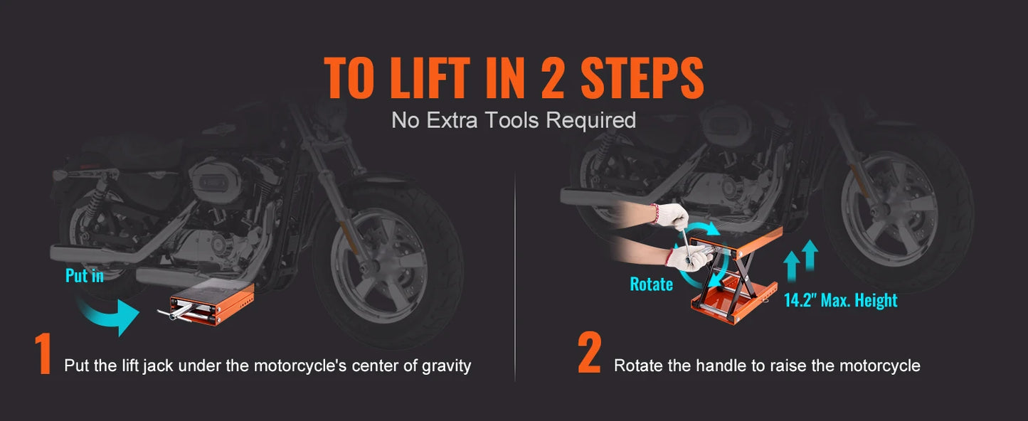 Elevador de motos com capacidade de 500 Kg 1100lbs Vevor