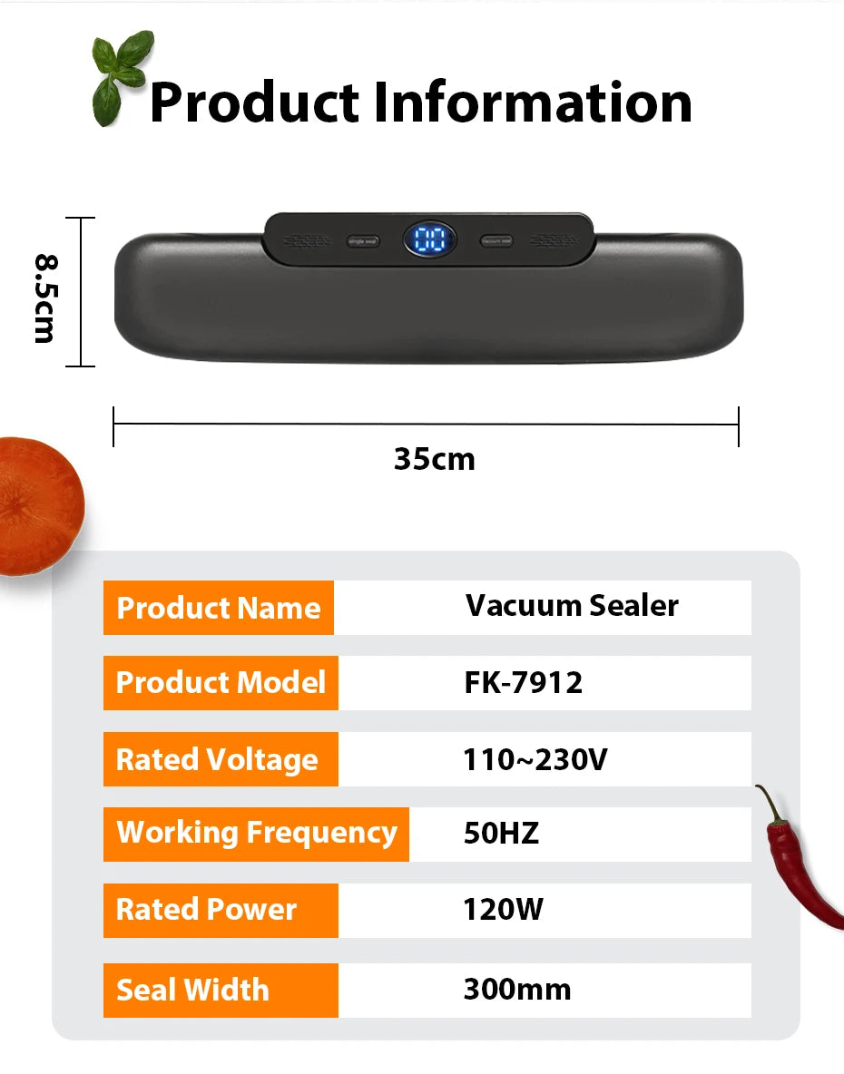 saengQ Vacuum Sealer Packaging Machine Food Vacuum Sealer With Free 10pcs Vacuum bags Household Vacuum Food Sealing