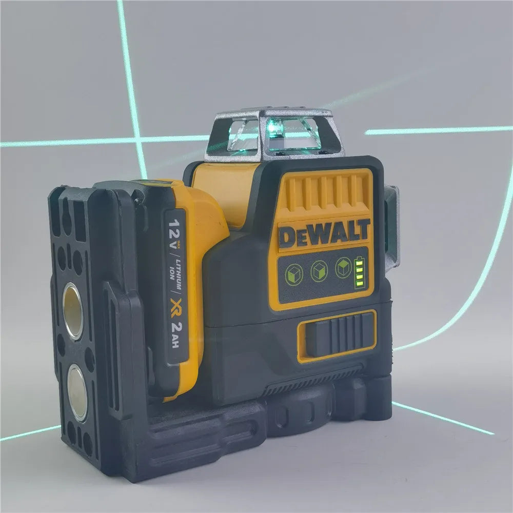 Nível de laser autonivelante 12 linhas 3 x 360 DEWALT DW089LG Laser de feixe verde 12V Bateria de íon de lítio