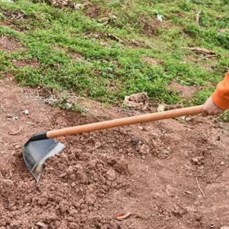 Enxada de aço para jardinagem, remoção de ervas daninhas