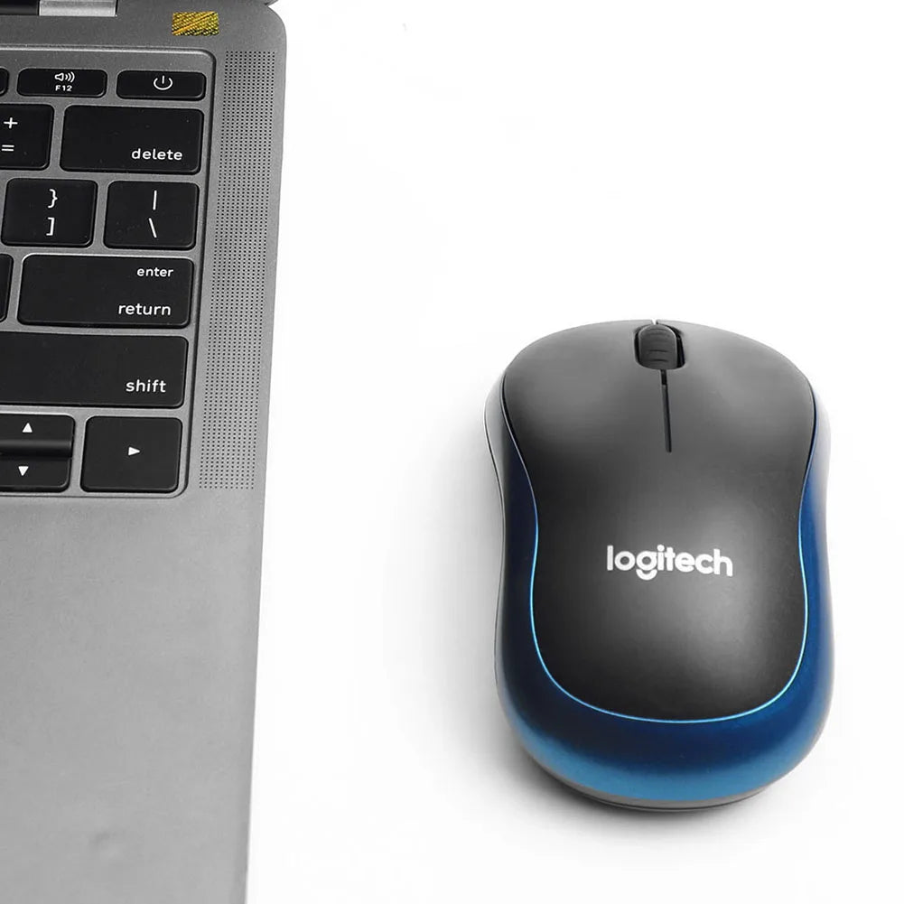 Logitech M185 Rato Sem Fios 2.4GHz USB, 1000DPI, 3 Botões Silenciosos, Navegação Óptica para PC/Portátil