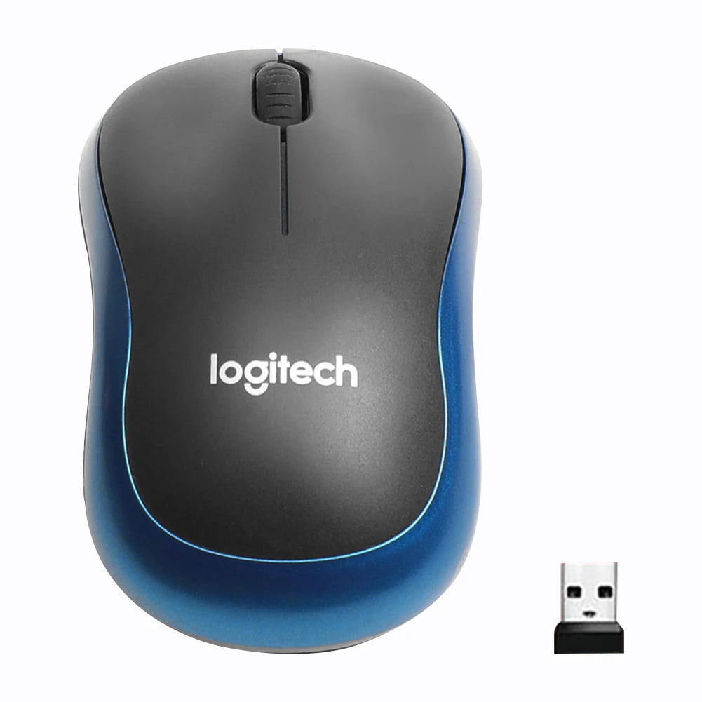 Logitech M185 Rato Sem Fios 2.4GHz USB, 1000DPI, 3 Botões Silenciosos, Navegação Óptica para PC/Portátil