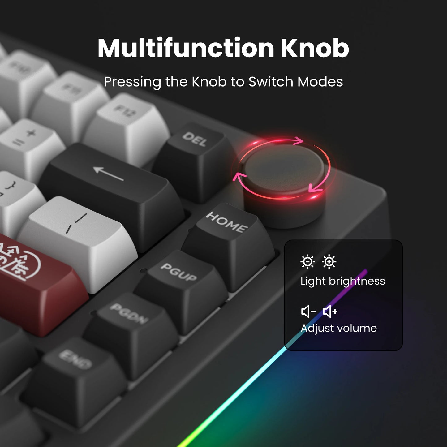 Akko 5075B Plus ANSI/ISO 75% Teclado mecânico para jogos 3/5 pinos Hot Swap três modos RGB 2,4 GHz sem fios/USB tipo C/BT 5.0