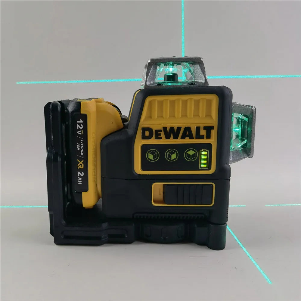 Nível de laser autonivelante 12 linhas 3 x 360 DEWALT DW089LG Laser de feixe verde 12V Bateria de íon de lítio