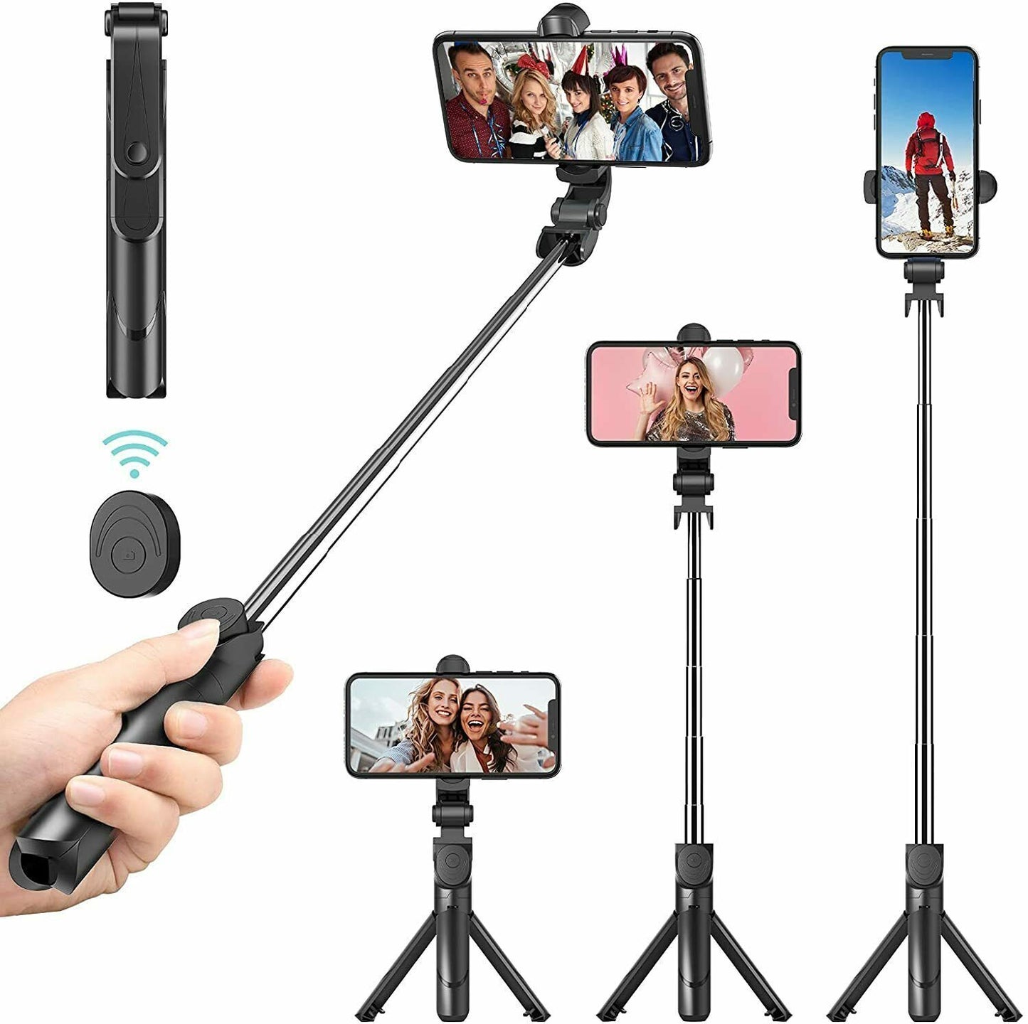 Fit Telescopic Selfie Stick Bluetooth Tripod Monopod Phone Holder