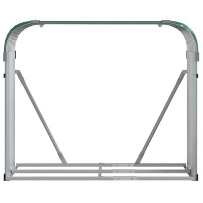 Suporte de lenha 120x45x100 cm aço galvanizado verde