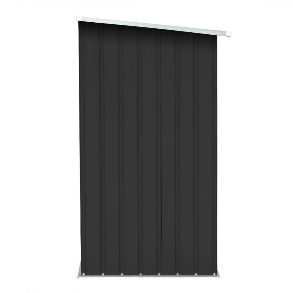 Abrigo arrumação de lenha para jardim 163x83x154cm antracite