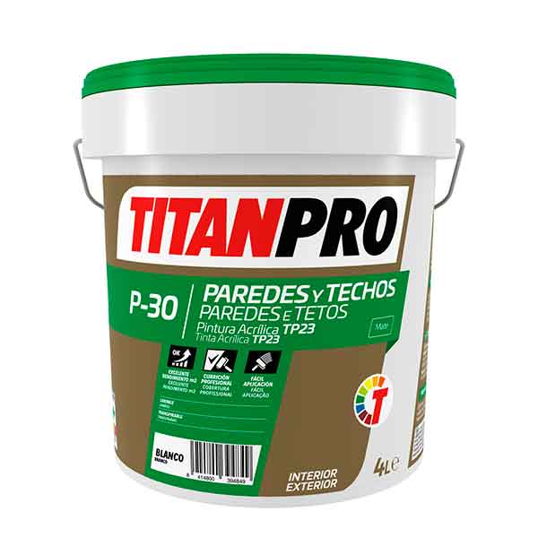 Tinta acrílica antimofo Titan Pro P30